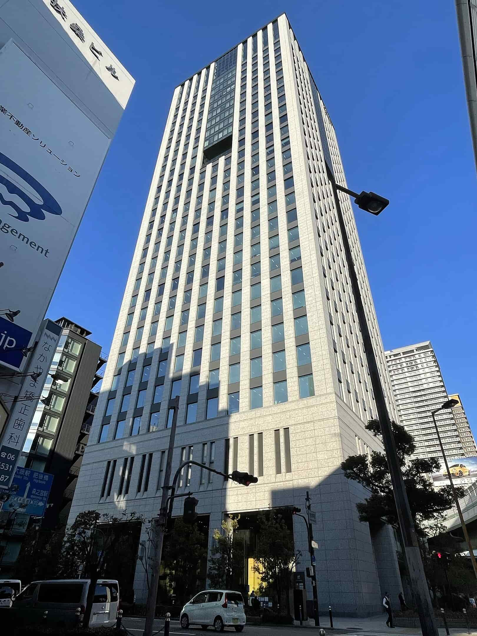 The Vinci SA headquarters, a skyscraper office building.